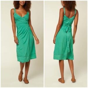 O’Neill Jade Shanti sleeveless wrap midi dress XS